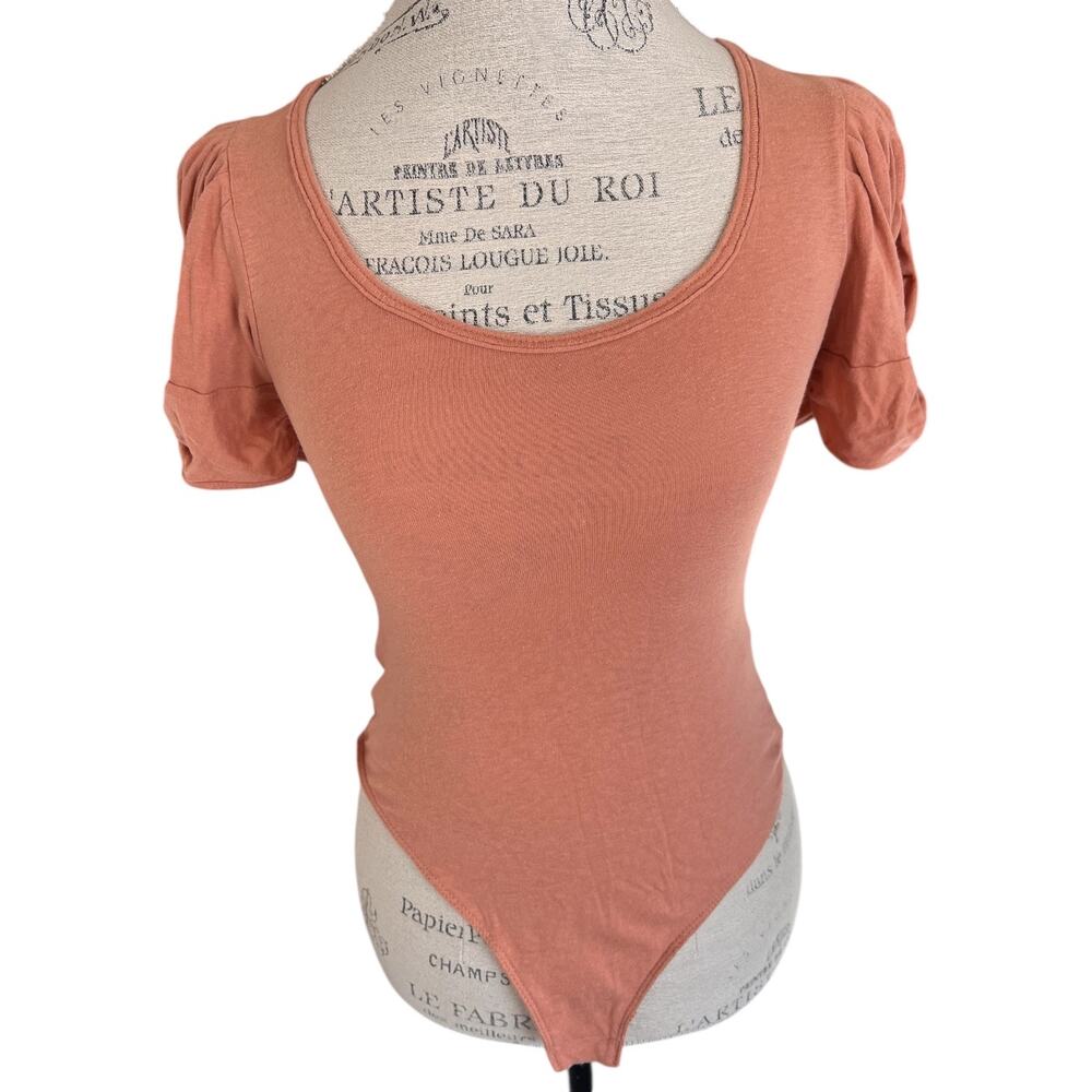 Intimately by Free People Cotton Bodysuit – Puff Sleeve – Scoop Neck – Size XS